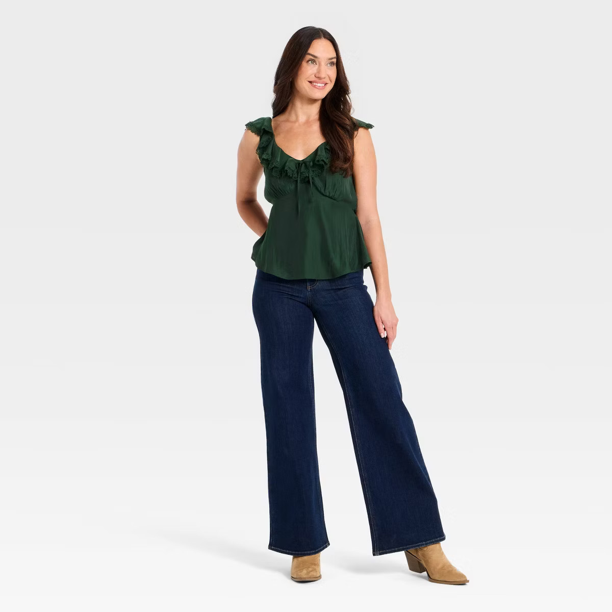 Women's Ruffle Sleeve Lace Blouse - Universal Thread™ | Target