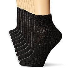 Hanes womens Value, Ankle Soft Moisture-wicking Socks, Available in 10 and 14-packs | Amazon (US)