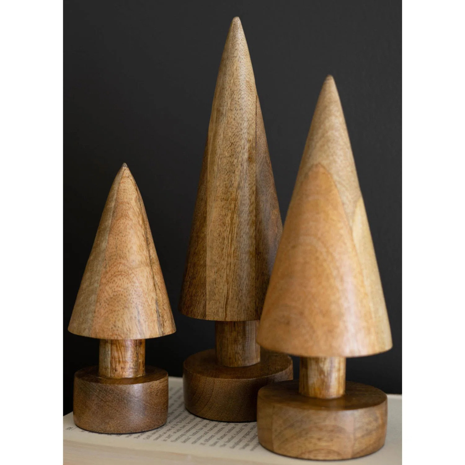 The Holiday Aisle® 3 Piece Turnedwooden Christmas Tree Set | Wayfair | Wayfair North America
