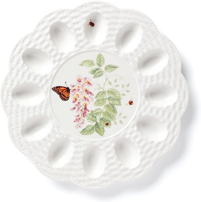 Lenox 893457 Butterfly Meadow Egg Tray, Easter Serveware | Amazon (US)