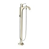hansgrohe Locarno 1-Handle 39-inch Tall Freestanding Bathtub Faucet with Handshower in Polished Nick | Amazon (US)
