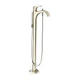 hansgrohe Locarno 1-Handle 39-inch Tall Freestanding Bathtub Faucet with Handshower in Polished Nick | Amazon (US)