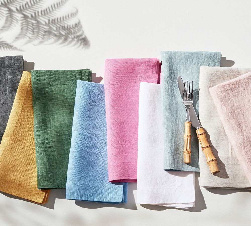 Mason Oversized Linen Napkins | Pottery Barn (US)