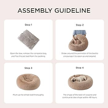 Bedsure Calming Dog Bed for Small Medium Dogs - Donut Washable Medium Puppy Bed, 27 inches Anti-S... | Amazon (US)