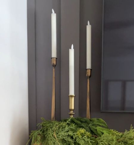 Good candlesticks and battery operated taper candles with remote, timer  and candle flicker function 

#LTKfindsunder50 #LTKSeasonal #LTKhome