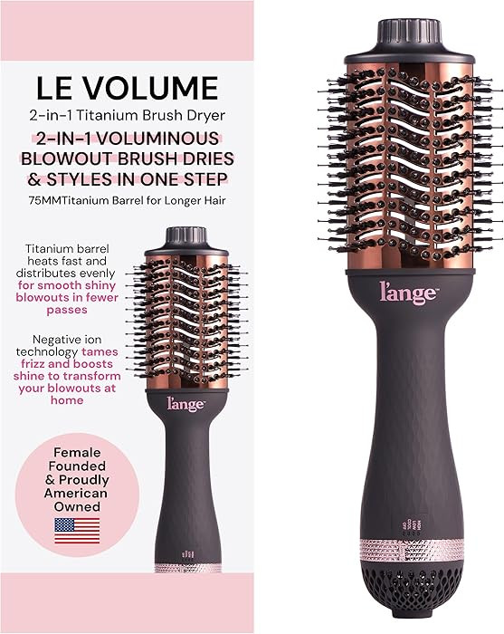 L'ANGE HAIR Le Volume 2-in-1 Titanium Blow Dryer Brush | Hot Air Brush for Hair Drying & Styling ... | Amazon (US)