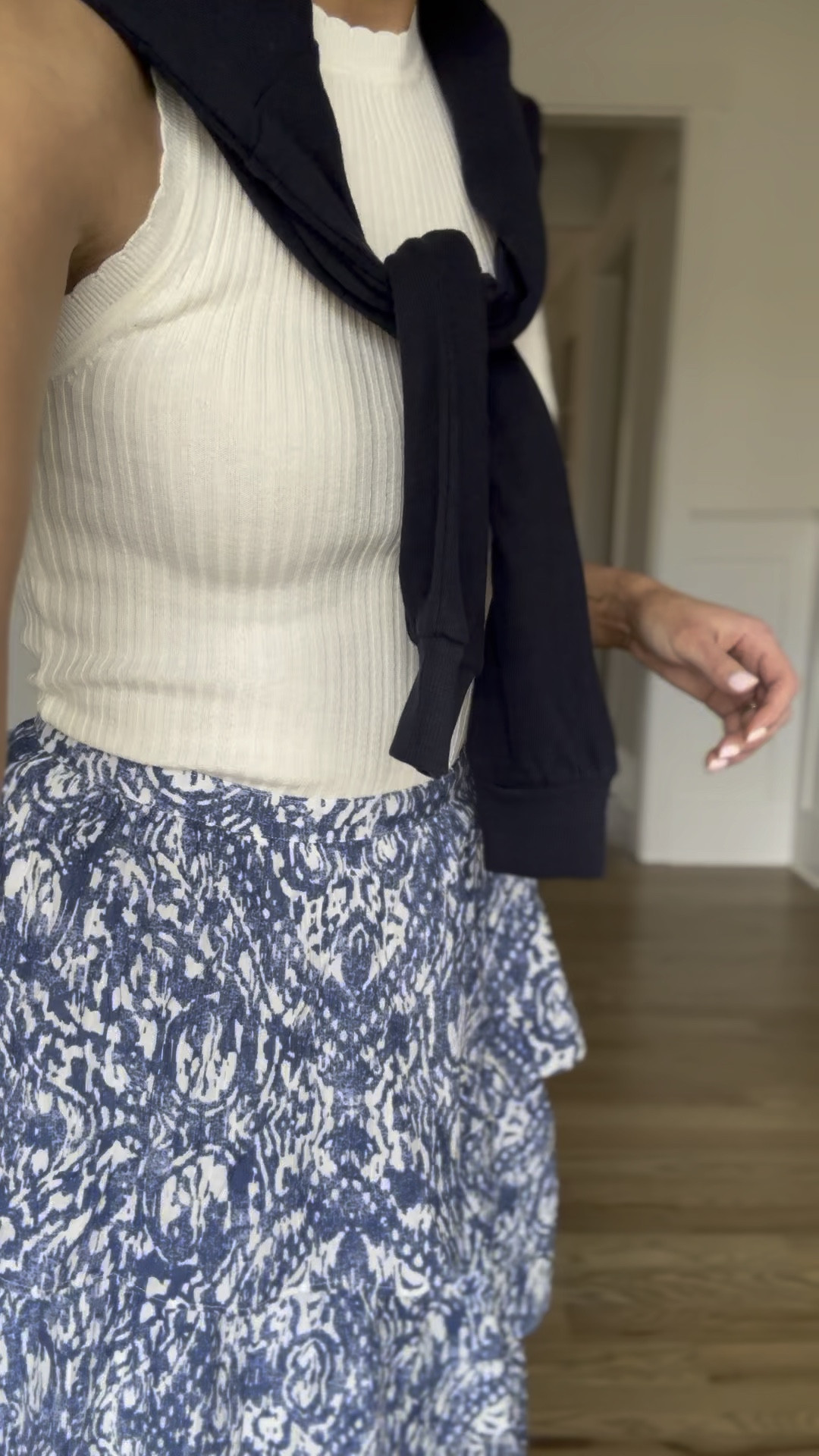 Top - small
Sweater - small 
Skirt - small size down though 
Shoes linked similar 

#LTKSeasonal #LTKVideo #LTKMostLoved