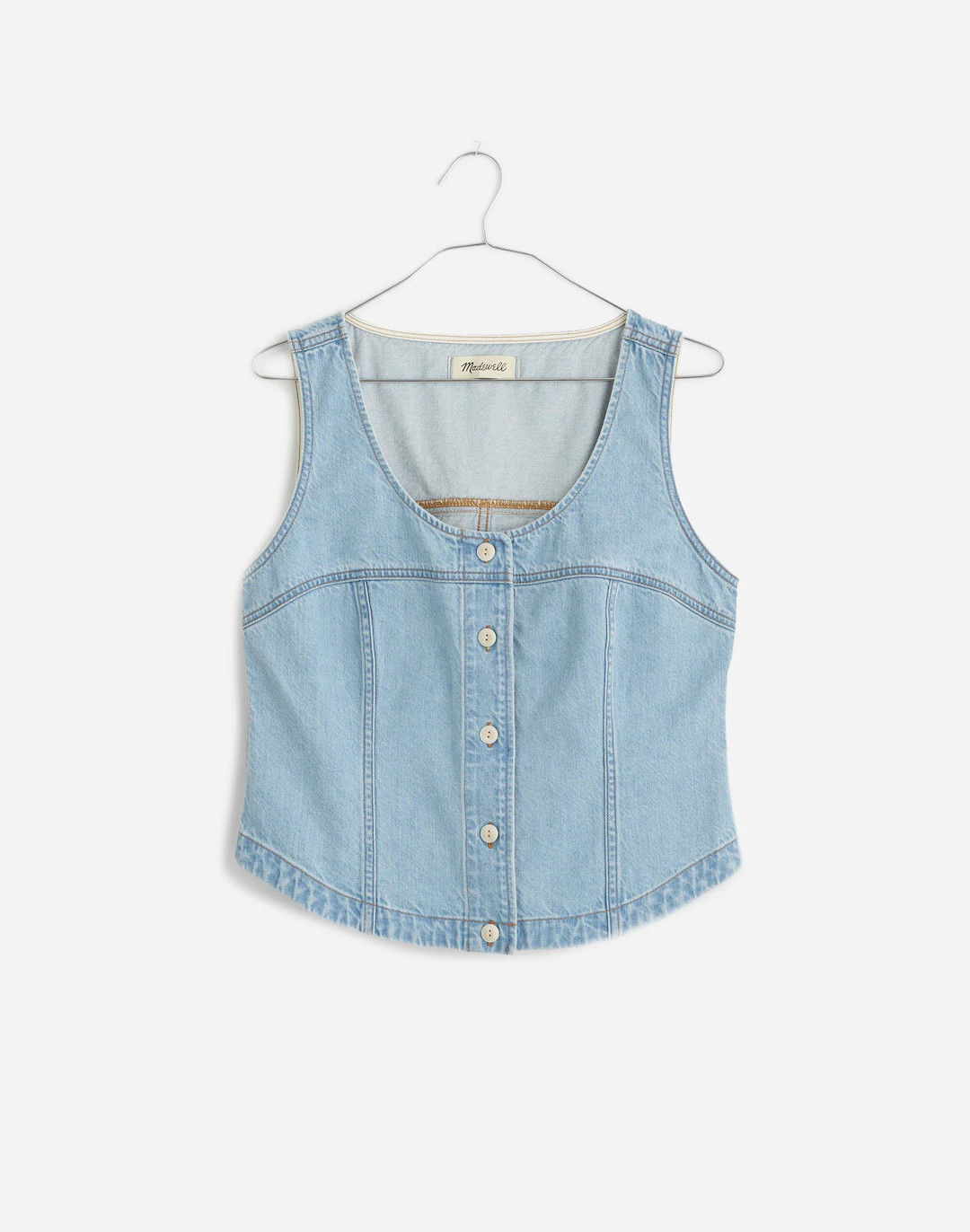 Denim Button-Front Top | Madewell