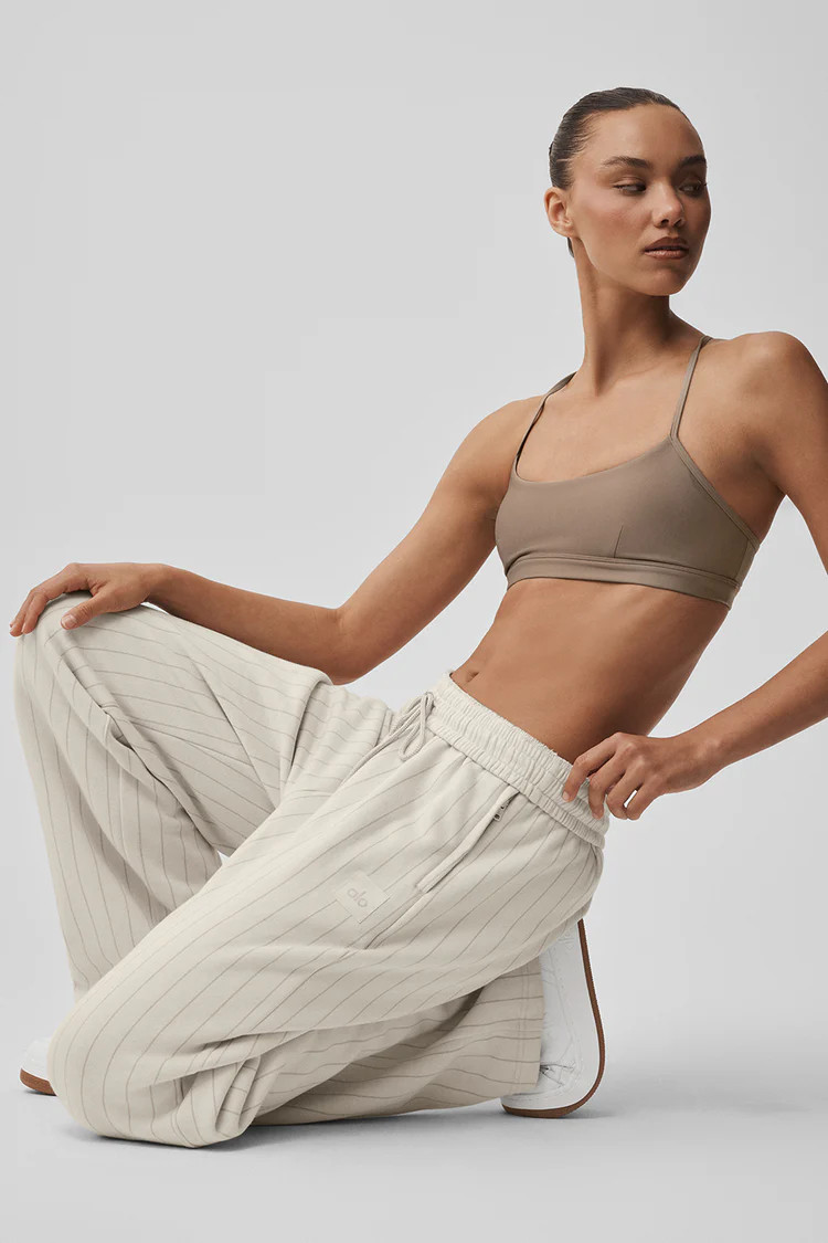 Pinstripe Straight Leg Sweatpant | Alo Yoga
