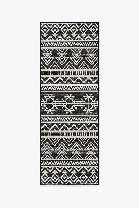 Linear Aztec Black Rug | Ruggable