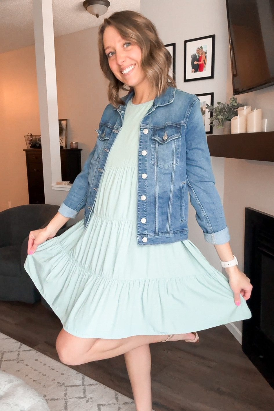 How cute is this dress?! Great light option for summer weddings! Wear on its own or under a light jacket. 

True to size! 

#LTKwedding #LTKstyletip #LTKfindsunder50