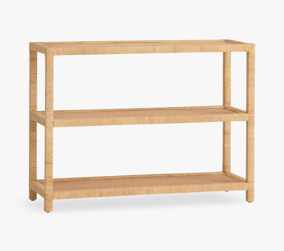Rattan 2-Shelf Bookcase (42") | Pottery Barn Kids
