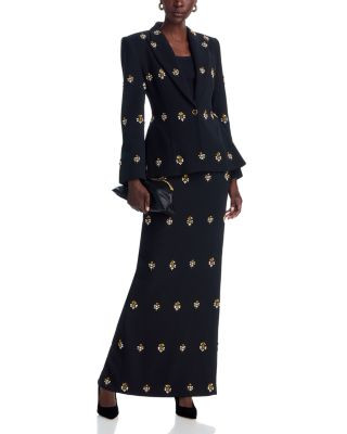 Crystal Embroidered Blazer & Embroidered Embellished Wool Skirt | Bloomingdale's (US)