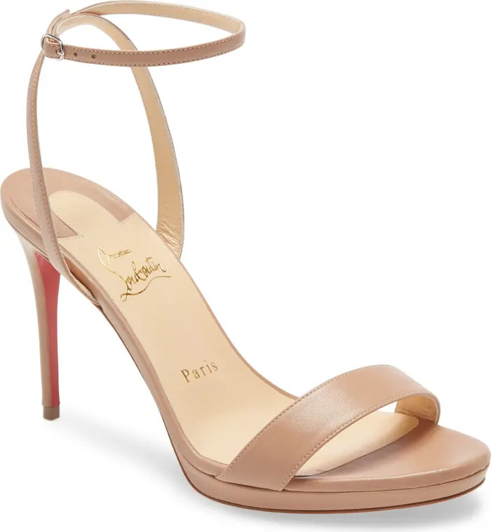 Christian Louboutin Loubi Queen Ankle Strap Sandal (Women) | Nordstrom | Nordstrom