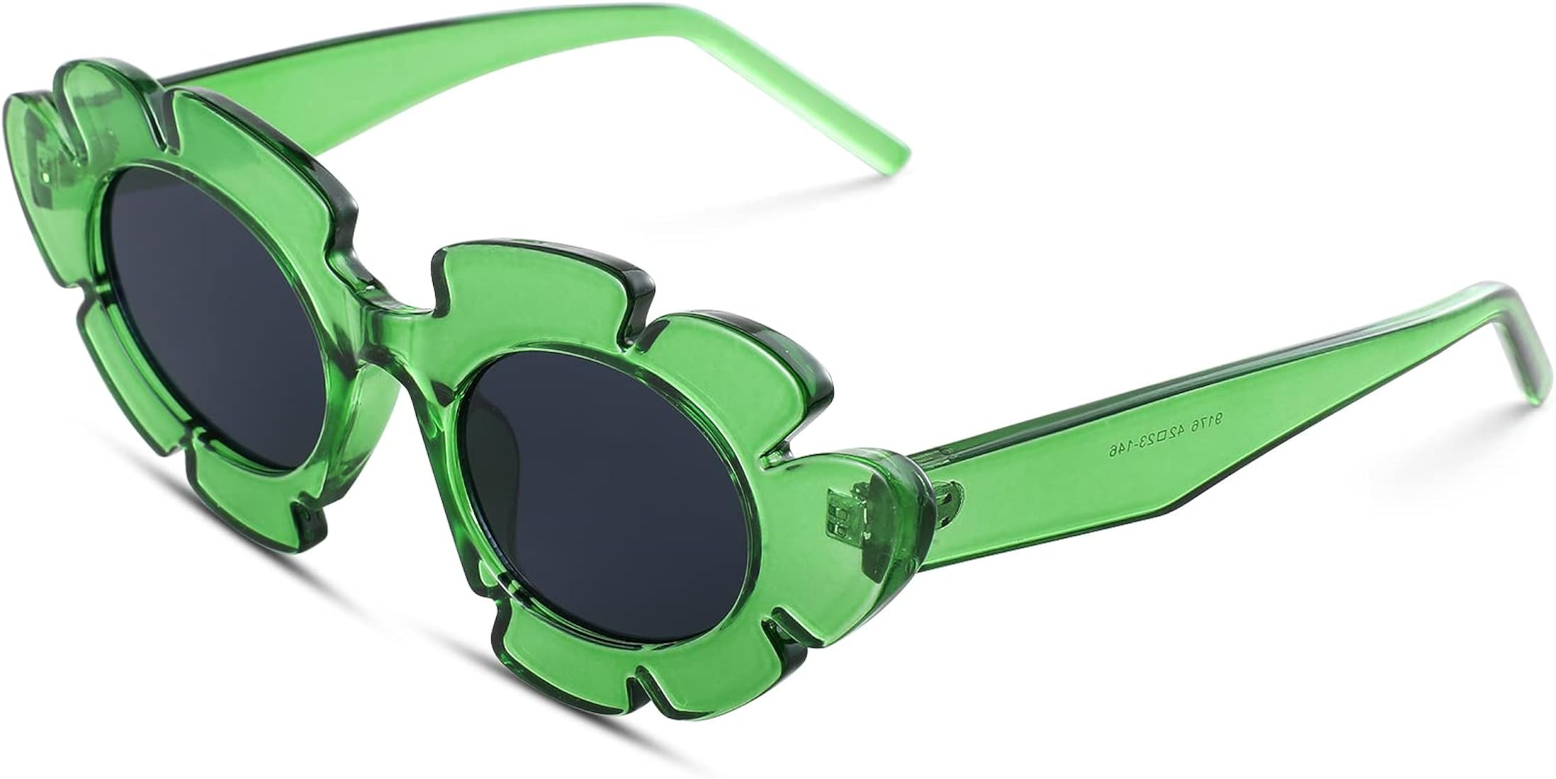 COASION Trendy Cat Eye Flowers Sunglasses for Women Men Retro Fashion Nude Chunky Shades UV400 Pr... | Amazon (US)