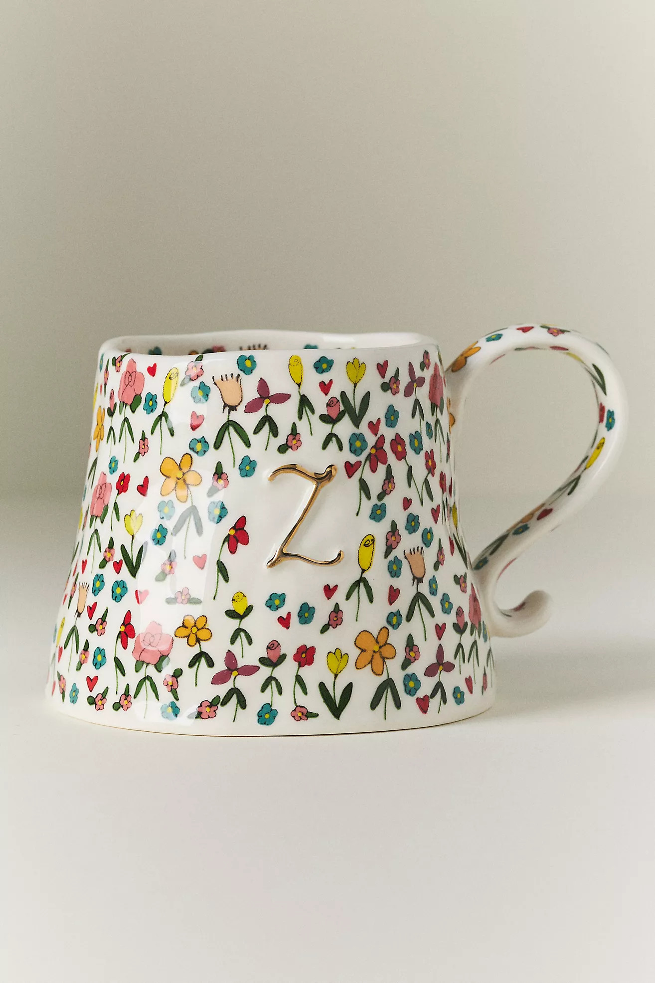 The Mud Fairy Stoneware Monogram Mug | Anthropologie (US)