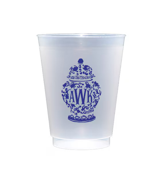 Ginger Jar Cups Monogrammed Shatterproof Cups Fishtail - Etsy | Etsy (US)