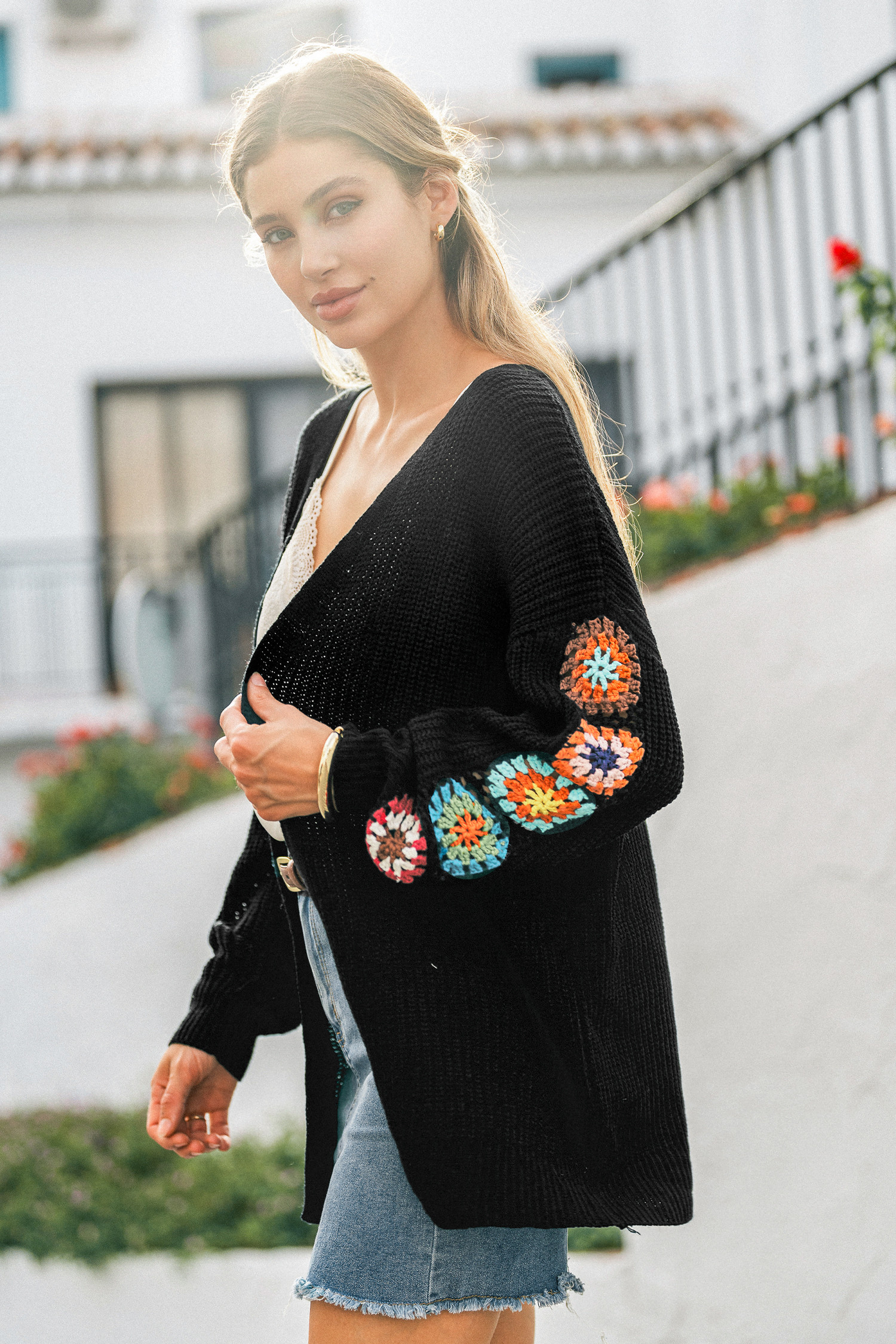 Wildflower Crochet Black Cardigan | Cupshe US