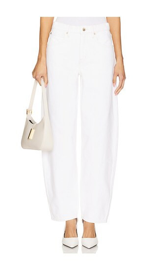 FRAME Low Slung Barrel Jeans in White. - size 29 | Revolve Clothing (Global)