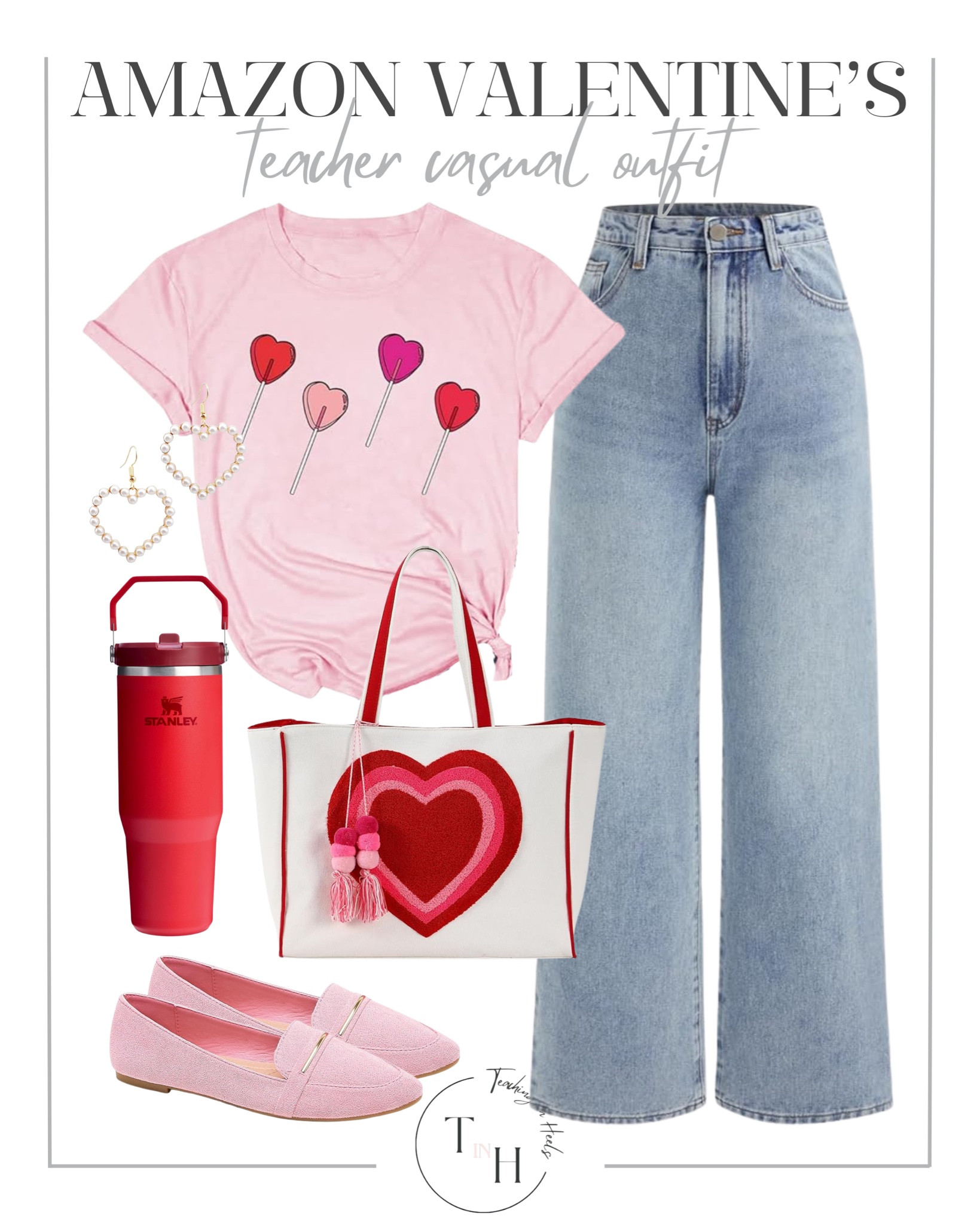 Amazon Valentine’s Day teacher casual outfit idea

Soft pink cardigan look
Heart-accented blouse and slacks
Neutral dress with festive touch
Comfortable flats for the classroom
Layered sweater and midi skirt
Subtle Valentine color palette
Polished but playful workwear
All-day comfy teaching outfit

#LTKSeasonal #LTKootd #LTKSaleAlert