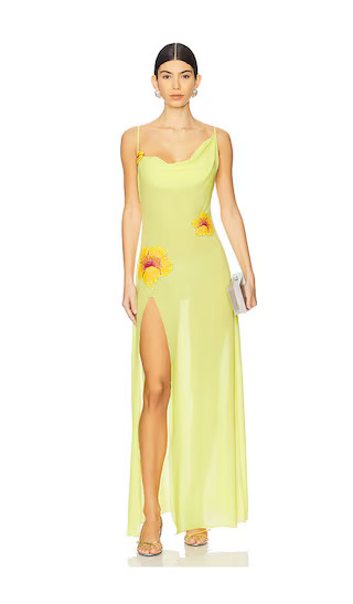 Galli Hibiscus Maxi Dress in Yellow | Revolve Clothing (Global)