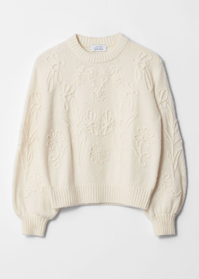 Floral-Appliqué Knit Sweater | & Other Stories US