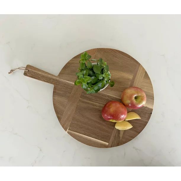 Chloe and Cotton Large Round Acacia Wood Bread Board 16" Diameter - Walmart.com | Walmart (US)