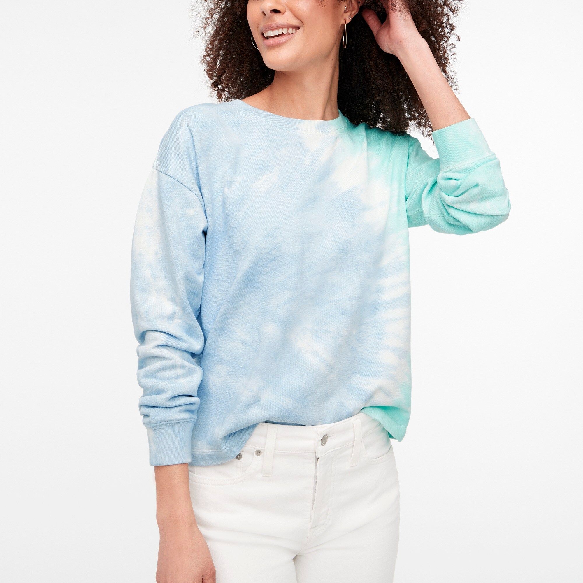 Tie-dyed crewneck sweatshirt | J.Crew Factory