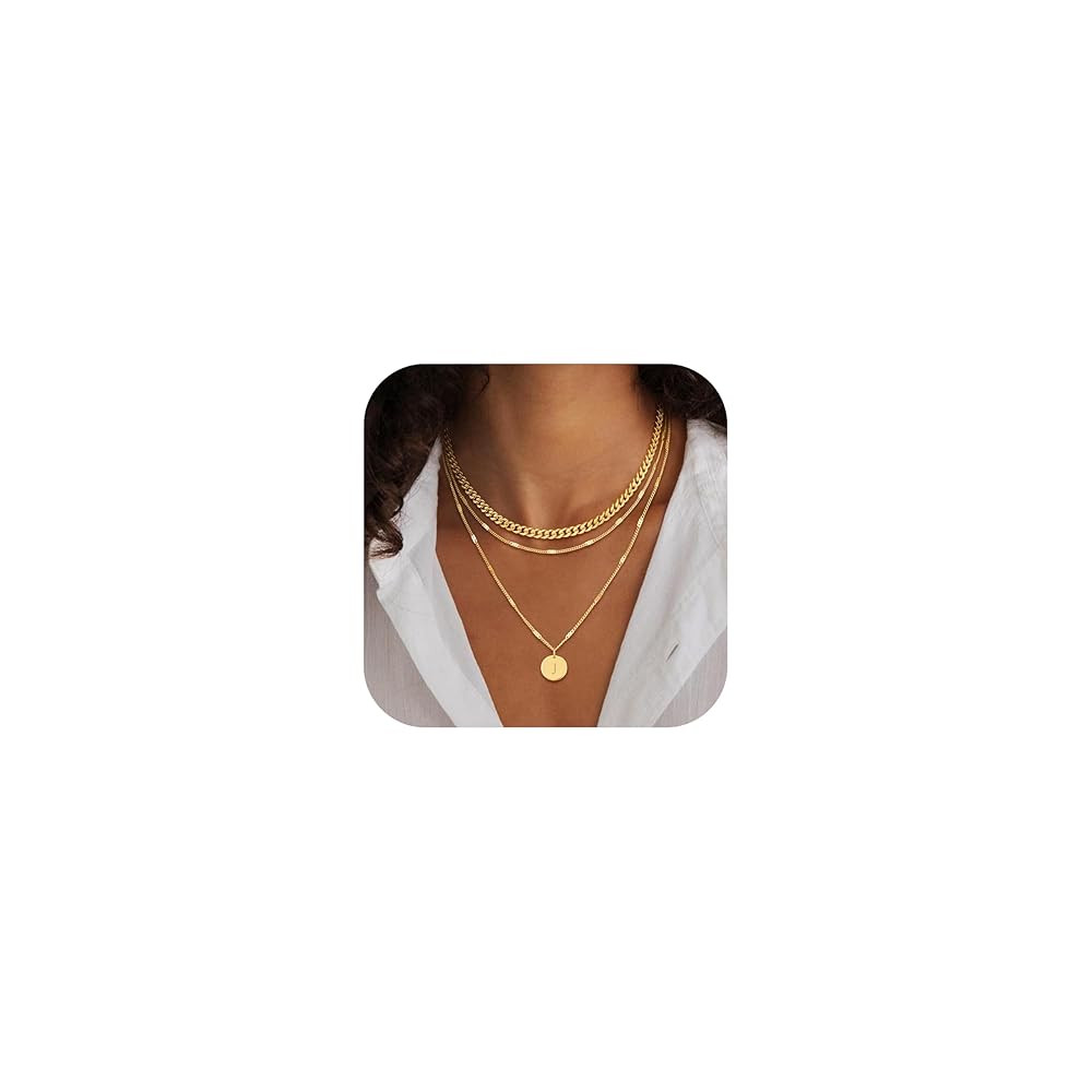 Layered Initial Necklaces for Women 14K Gold Plated Letter A-Z Pendant Necklace Cute Choker Neckl... | Amazon (US)