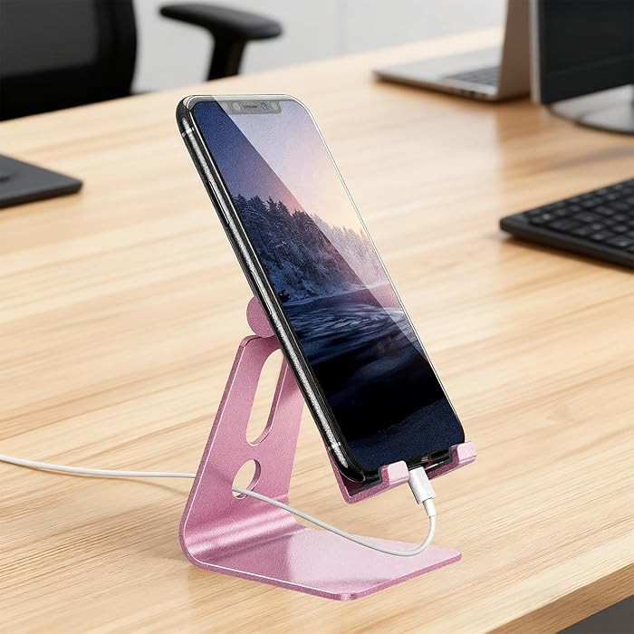 Adjustable Cell Phone Stand, Desk Phone Holder, Compatible with iPhone 17 16 15 14 Air Plus Pro P... | Amazon (UK)