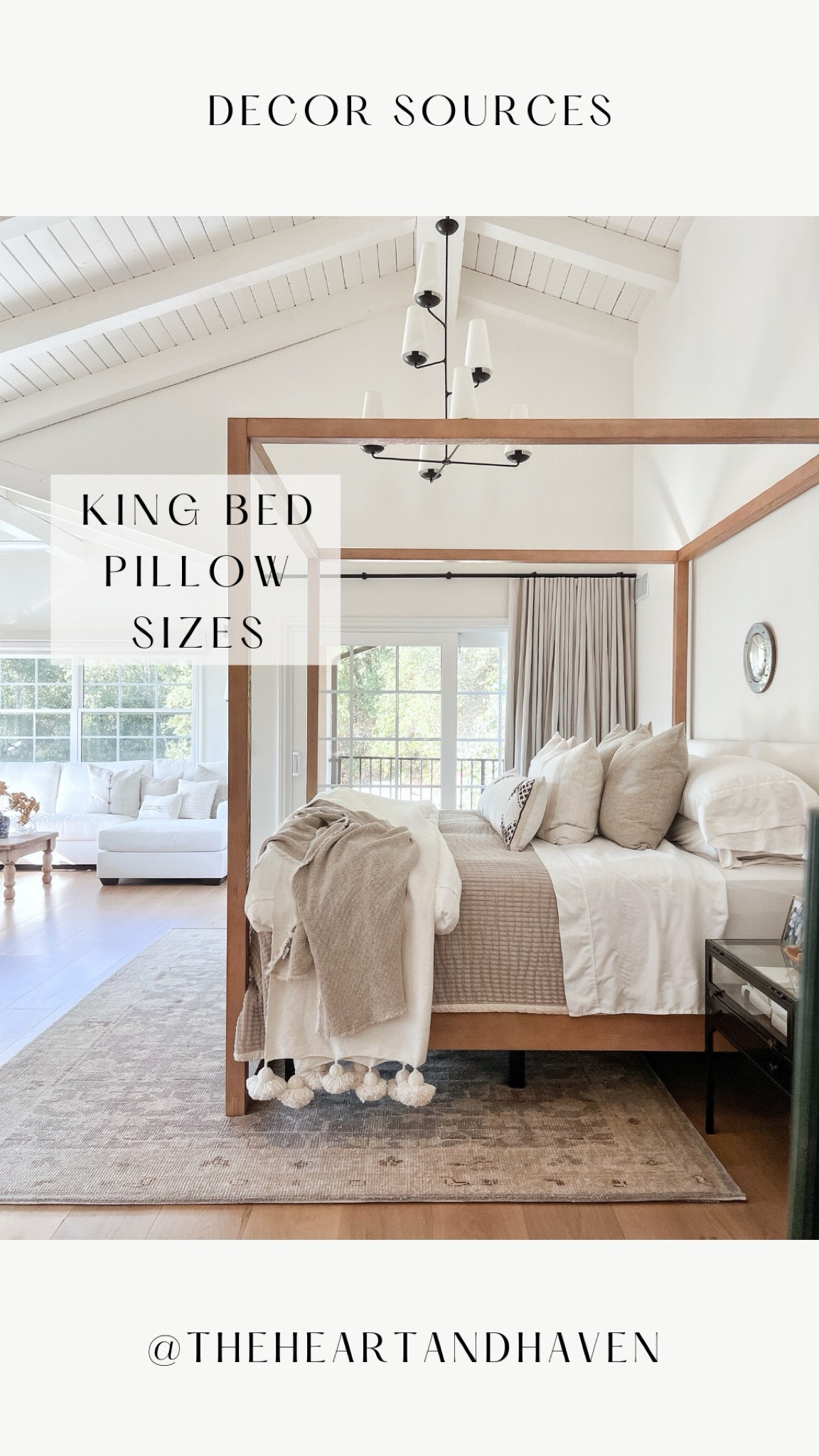 Linking my primary bedroom decor sources.  Pillows from back to front are 24”, 22”, then 14x48”. 