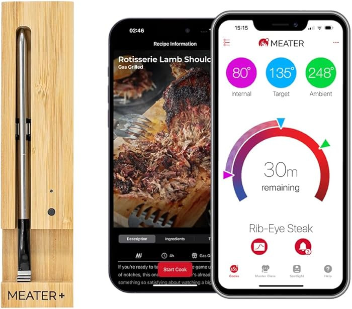 MEATER Plus: Smart Bluetooth Wireless Meat Thermometer Digital | BBQ, Grill, Oven, Smoker, Air Fr... | Amazon (US)