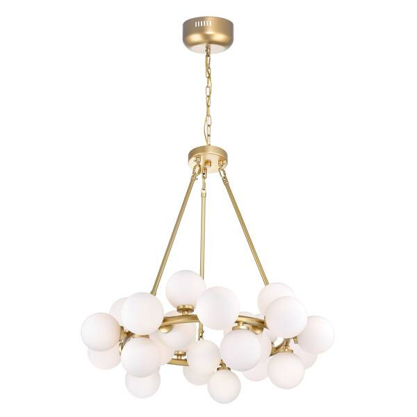 Strick & Bolton Estes 25-light Satin Gold Chandelier | Bed Bath & Beyond