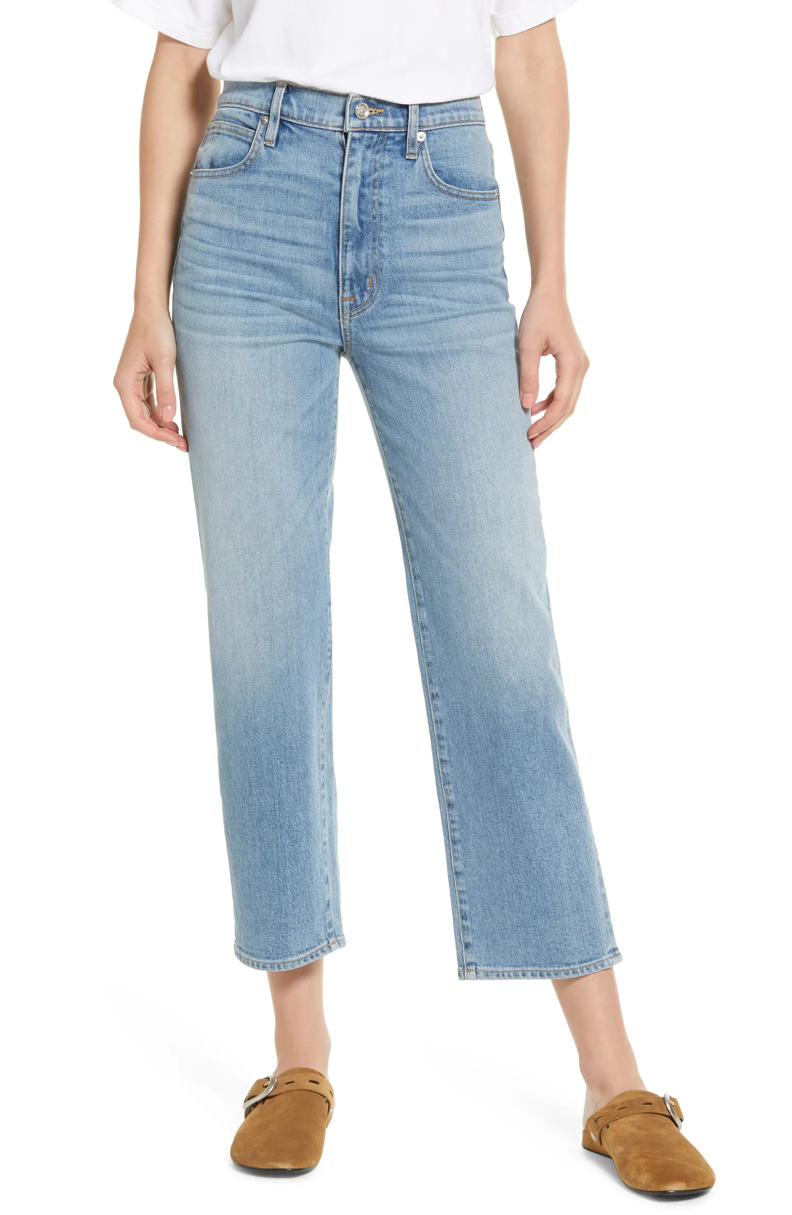 London High Waist Crop Straight Leg Jeans | Nordstrom