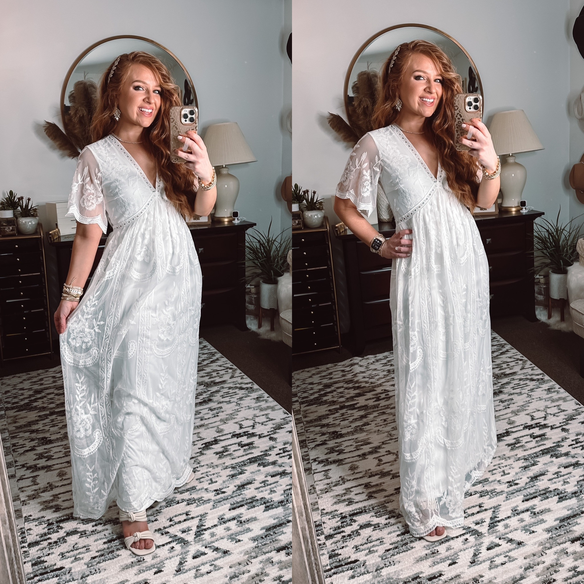 Long lace white maxi! Size small ! Perfect for all things wedding ! Bridal shower, engagement photos, honeymoon 



#LTKwedding #LTKtravel #LTKunder100