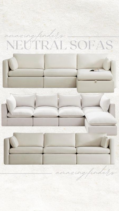 VINGLI 85.4" Convertible Sectional Sofa,L-Shaped Deep Seat Sofa Couch for Living Room,Modern 2-Seat Loveseat Sofa with Ottoman for Small Space(White,Faux Sherpa, 85.4"),
MAEVIS 88.58'' Modern Loveseat Sofas for Living Room, Couch with Wide Arm,Fabric Sofa Couches with Solid Wood Frame for Small Space,Removable Sofa Cushion,Easy to Install,Beige,
CHITA Oversized Modular Sectional Convertible Fabric Sofa Set,Extra Large Sectional Deep Seat Couch for Living Room,112 inch Width,3 Seat Modern Modular Sofa, Linen,
LEISLAND 88.58" Modern Sofas Couches for Living Room, Chenille Sofas & couches with Square Armrest, Removable Low-Back Sofa Cushion and Detachable Sofa Cover/Easy to Install(Beige),
VINGLI 120" Convertible Sectional Sofa,L-Shape Deep Seat Sofa Couch for Living Room,Modern Chenille 3-Seat Sofa with Ottoman for Small Space(Creamy White, 120"),
VANOMi Modular Sectional Sofa, Convertible L Shaped Couch with Chaise, 5 Seater Sofa with Reversible Chaise for Living Room (Beige, L Shape

#LTKMostLoved #LTKstyletip #LTKhome