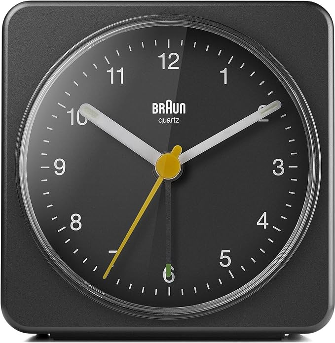 Braun Classic Analogue Alarm Clock with Snooze and Light, Quiet Quartz Sweeping Movement, Crescen... | Amazon (US)