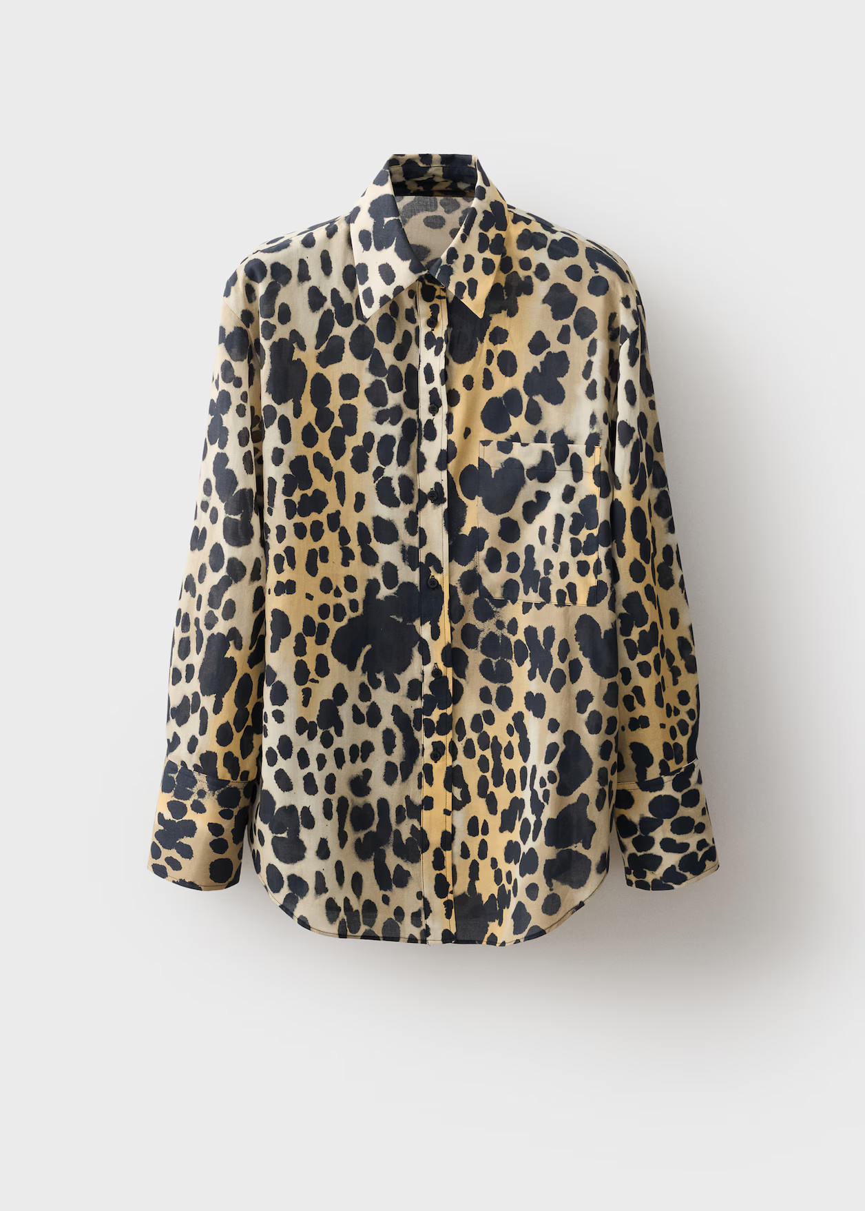 Leopard-print shirt with pocket - Women | MANGO USA | Mango (US/MX/AU)
