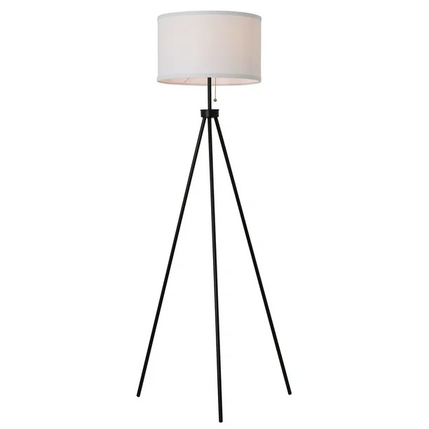 Mainstays 58" Metal Tripod Floor Lamp, Black | Walmart (US)