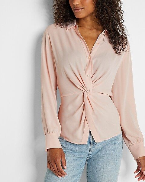 Twist Front Shirt | Express