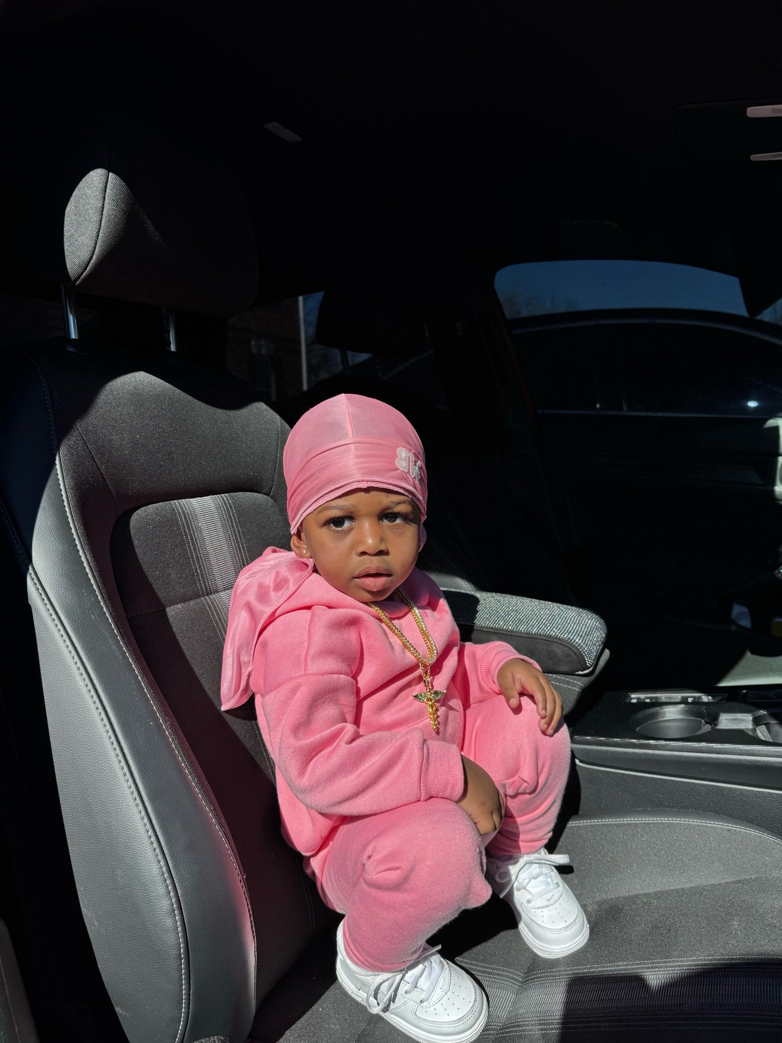 follow him on instagram @officialbabykj for more baby boy fashion inspiration
Age in photo: 16M
Hoodie/Pants set size: 18-24M
Socks size: 2T
Shoe size: 6C

#LTKbaby #LTKkids #LTKfamily