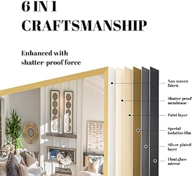 Beauty4U Full Length Mirror Floor Mirror Hanging Standing or Leaning, Bedroom Mirror Wall-Mounted... | Amazon (US)