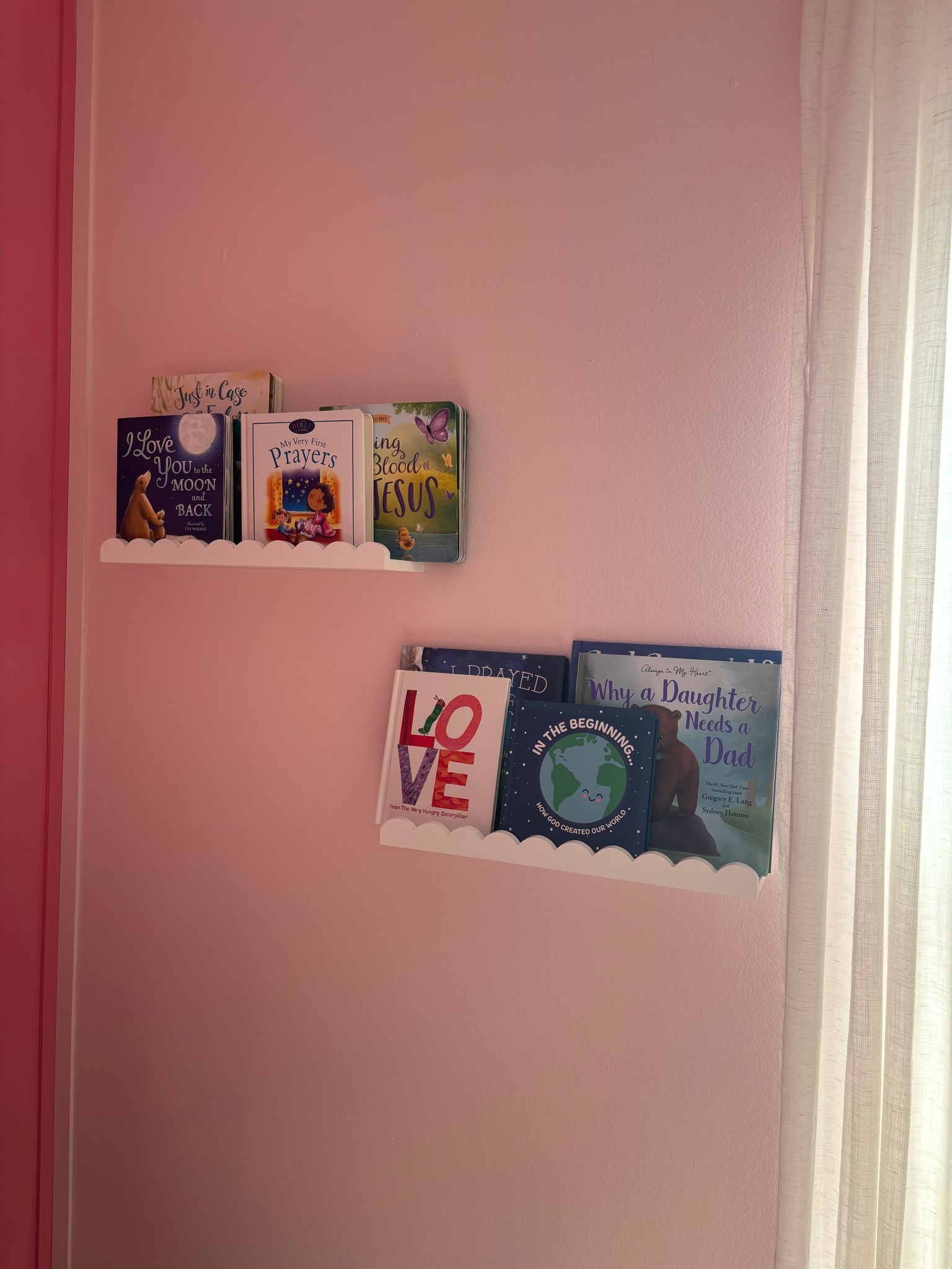One of my favorite nursery details 🤍📚 These floating bookshelves + baby board book setup from Amazon make the sweetest little reading corner for baby girl.

I love how it keeps everything organized but still feels soft, minimal, and intentional in her space ✨ Plus it makes it so easy to rotate in new books as she grows.

Linked on my LTK if you want to recreate this look 💕

#LTKHome #LTKBaby #LTKKids