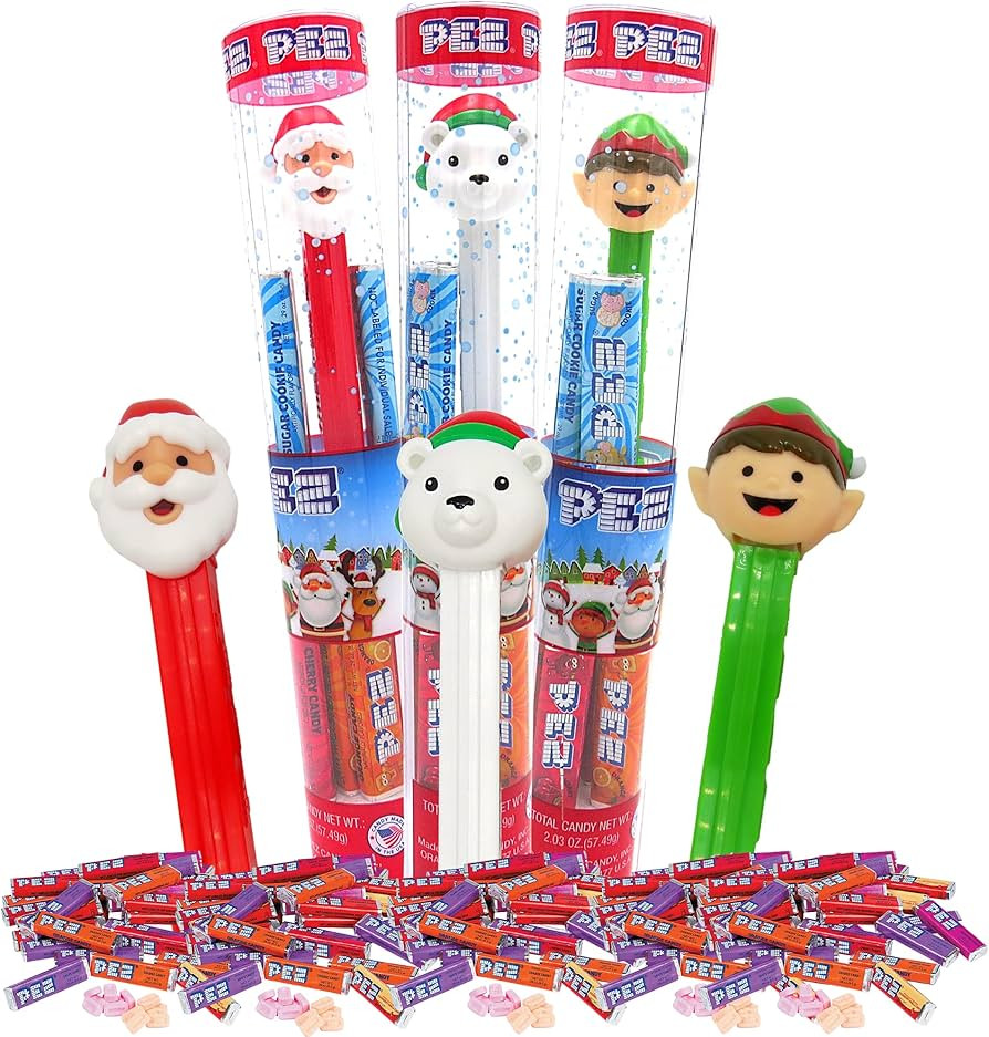 Christmas Holiday Pez Dispenser Bundle of 3 Tubes: Santa, Reindeer, and Elf | Amazon (US)