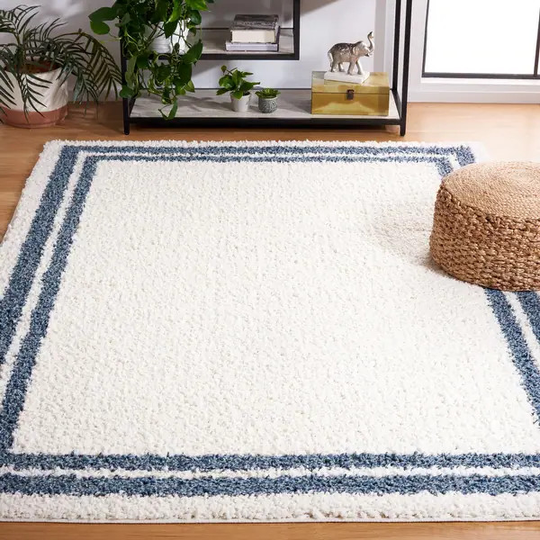 SAFAVIEH Calico Shag Hillechien Border 1.5-inch Thick Rug - Bed Bath & Beyond - 36715017 | Bed Bath & Beyond
