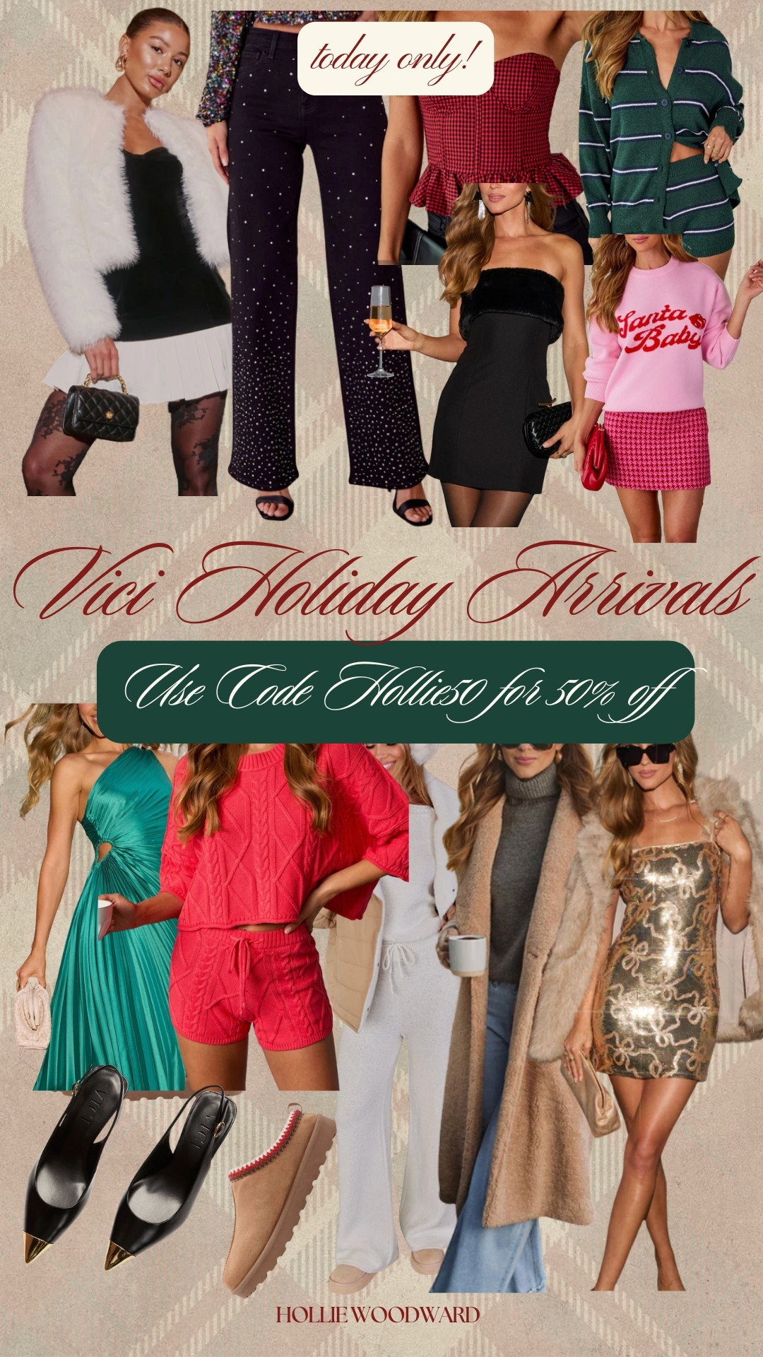 use code HOLLIE50 for 50% today only at vici! the cutest holiday new arrivals ✨ 

 #LTKHoliday #LTKSeasonal #LTKSaleAlert