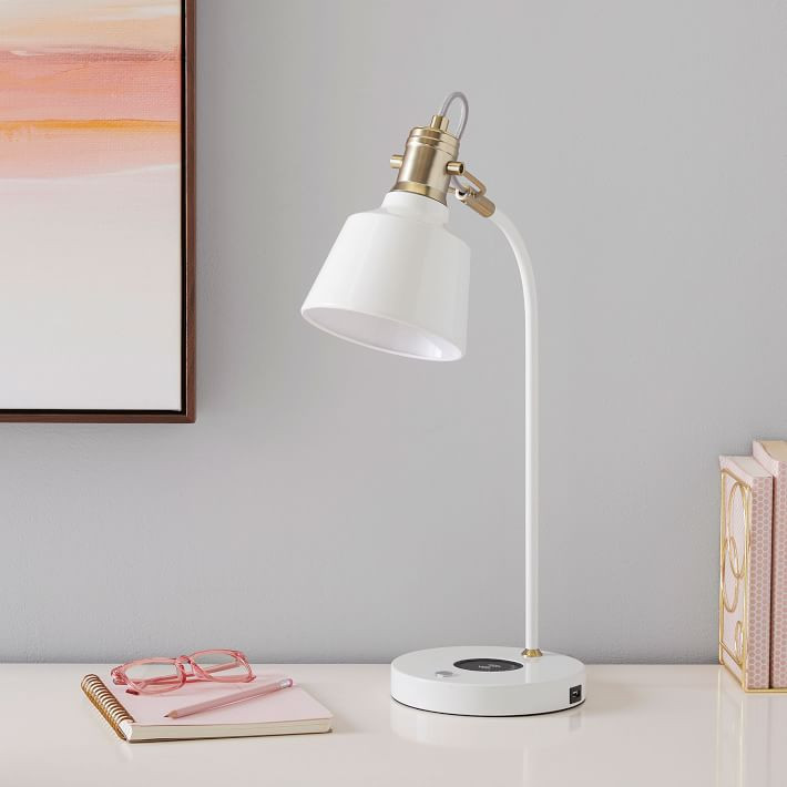 Taylor Wireless Charging Task Lamp with USB | Pottery Barn Teen