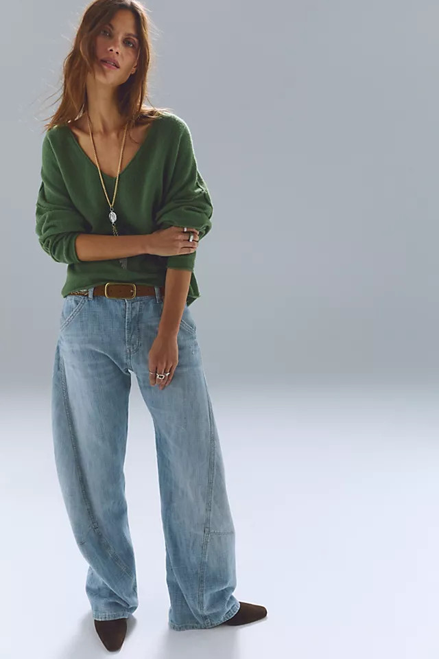 We The Free Highland Low-Rise Twisted Bowed Jeans | Free People (Global - UK&FR Excluded)