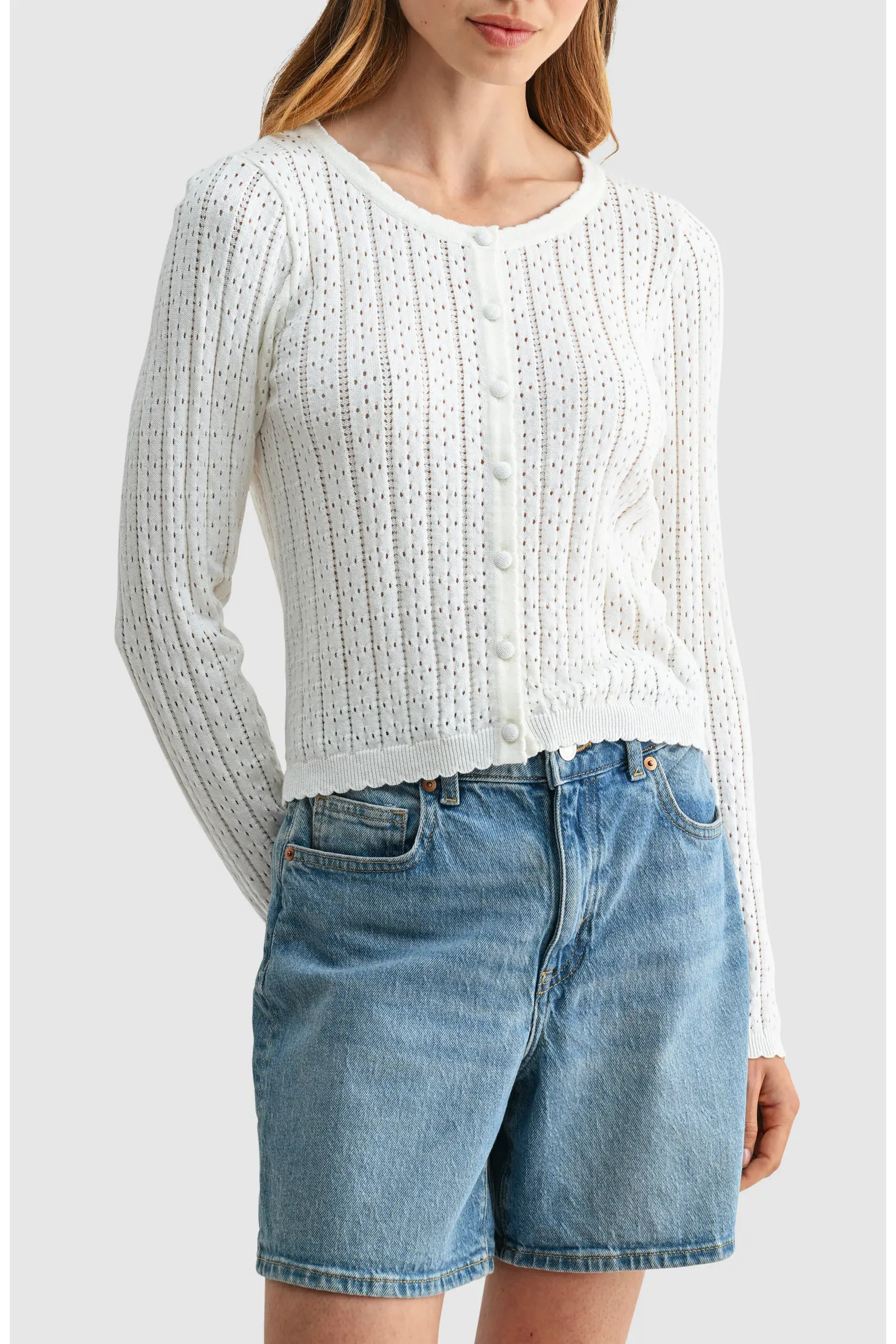 Pointelle Button Down Cardigan (Women) | Nordstrom | Nordstrom