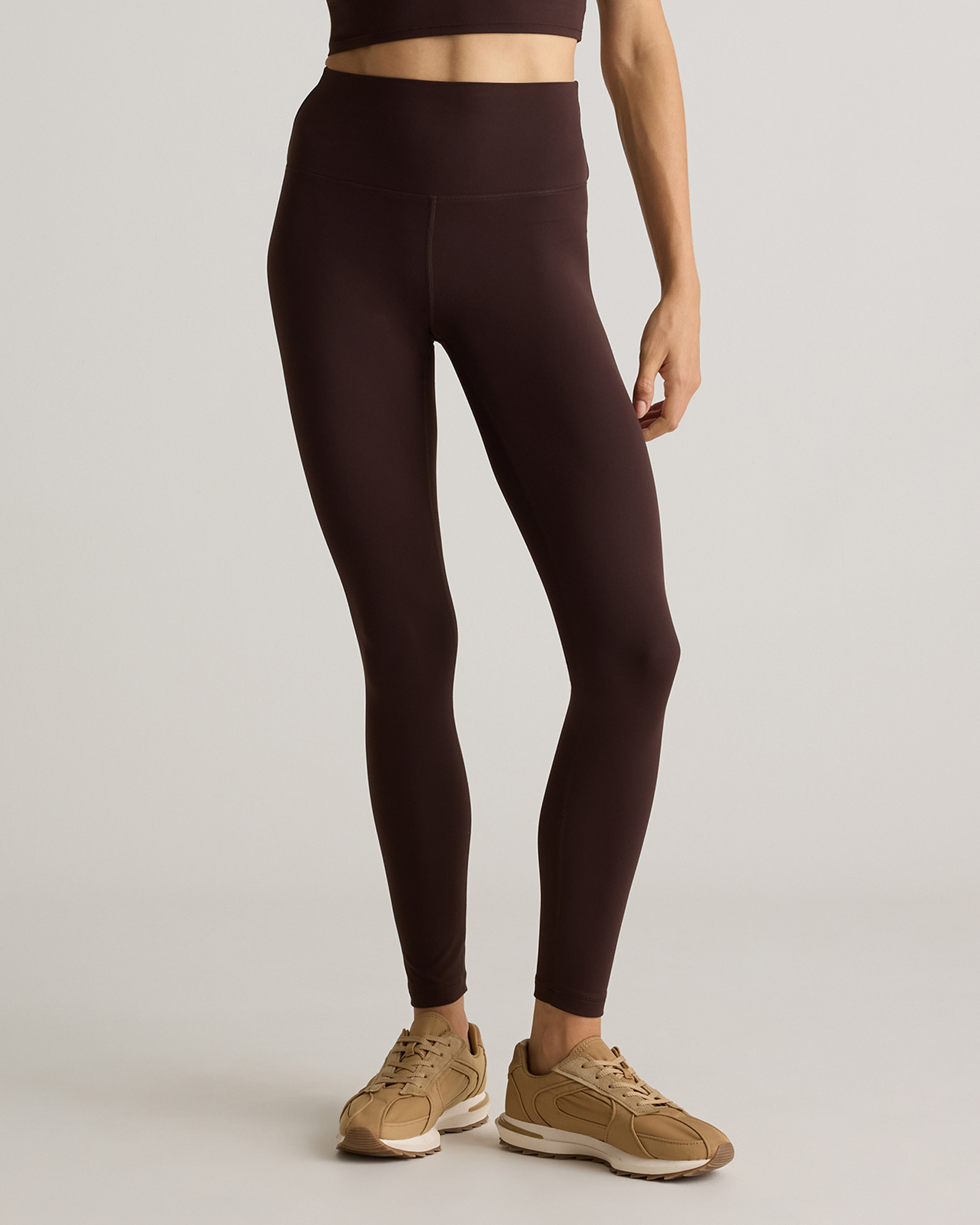 Quince | Women's Ultra-Form High-Rise Legging in Espresso, Size Small, Nylon/Spandex | Quince